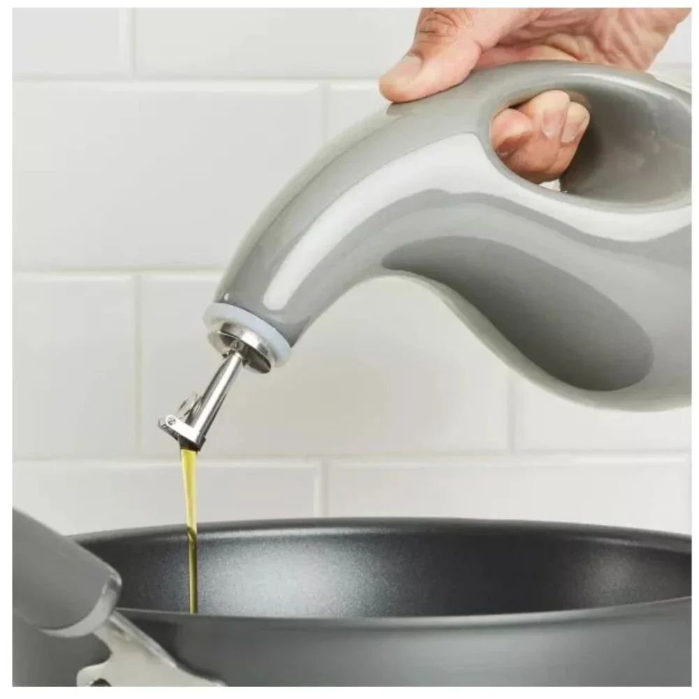 RACHAEL RAY 24oz Gray Ceramic EVOO Oil and Vinegar Dispensing Bottle NWT - Picture 6 of 6